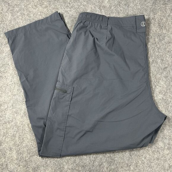 Lands End Men’s Tech Cargo Pant Charcoal Gray Size 42 Lightweight Stretch Waist - Picture 12 of 16